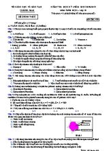 Đề kiểm tra học kỳ I môn Sinh học Lớp 10 - Mã đề 404 - Năm học 2018-2019 - Sở giáo dục và đào tạo tỉnh Quảng Nam